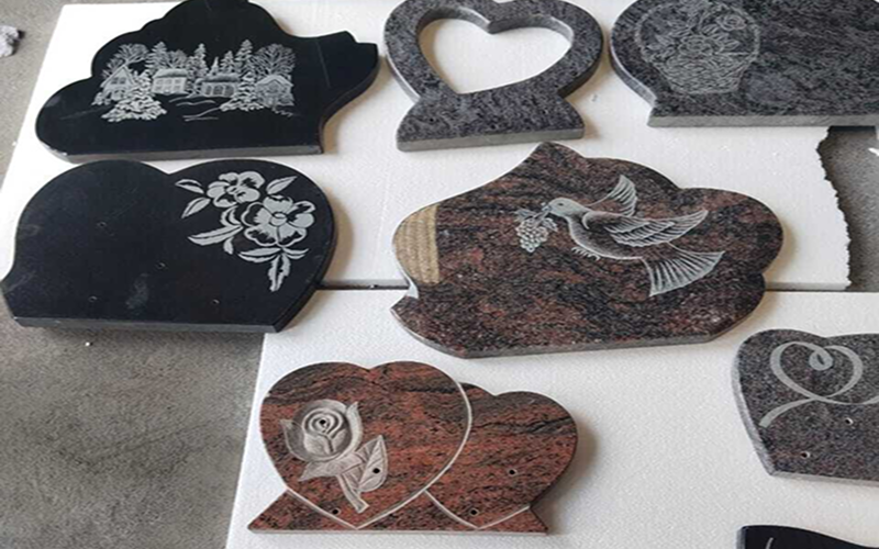 small granite tablets and plaques